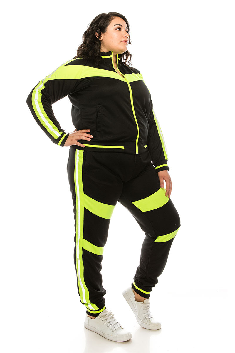 Women's Reflective Moto Track Suit (Curve)