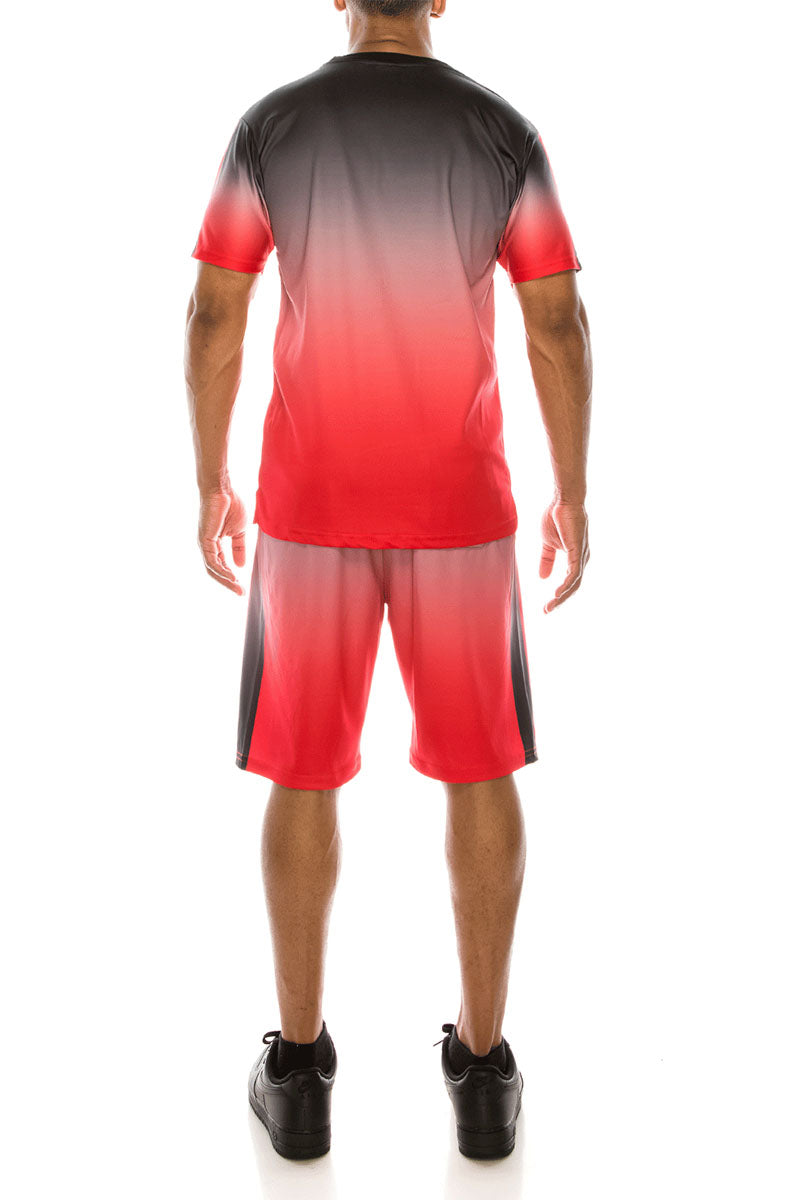 GRADATION TRACK SUITS SET - RED