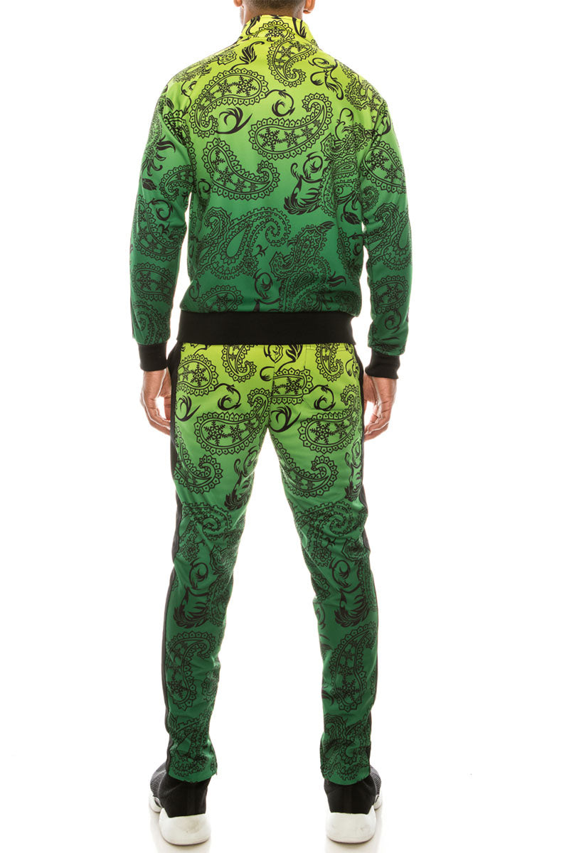 PAISLEY OMBRE TRACK SUITS SET - FROZEN YELLOW