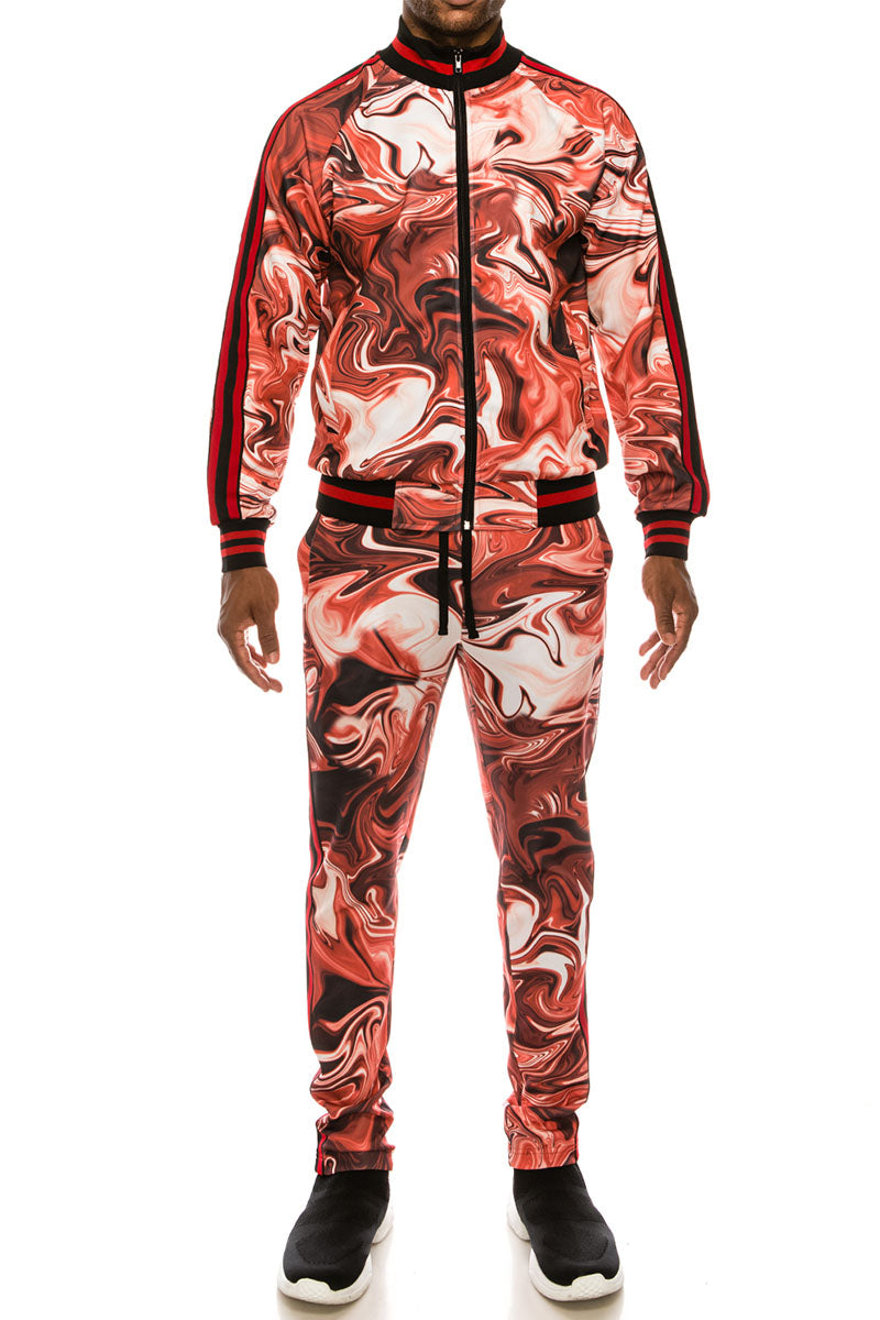 MARBLE TRACKSUITS - BURGUNDY