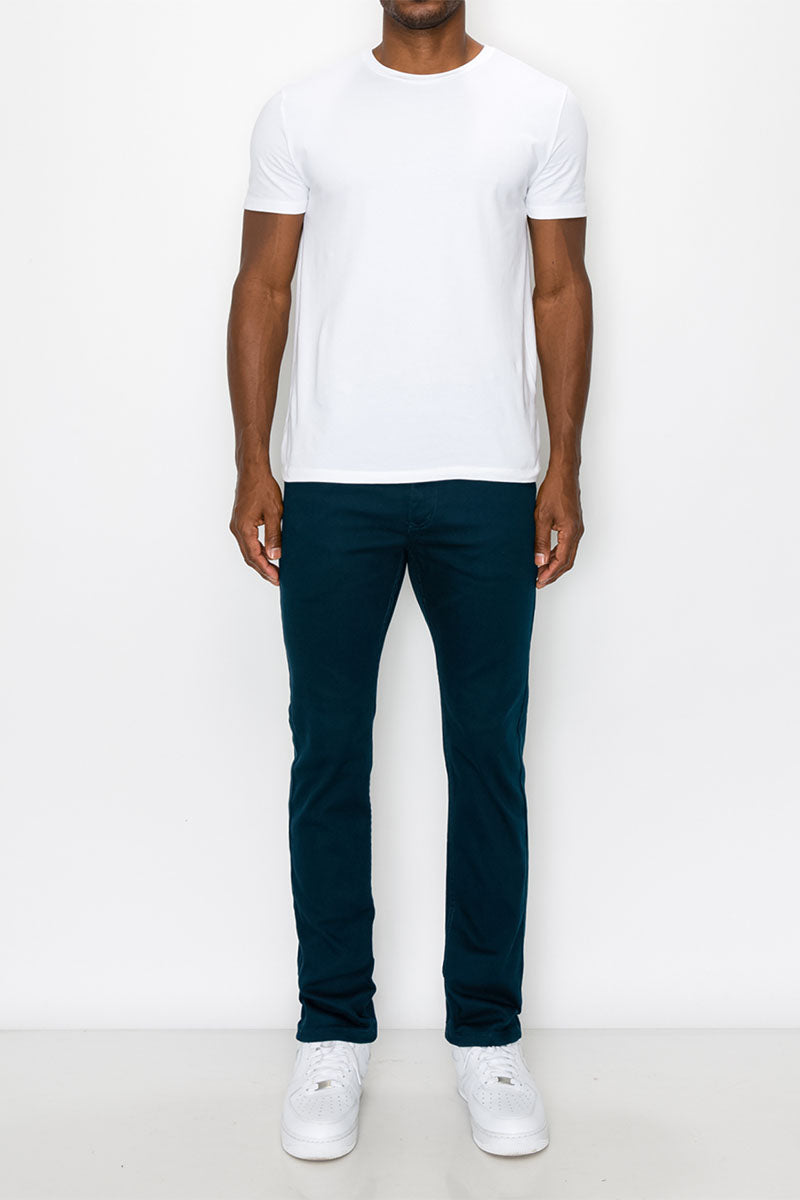 ESSENTIAL COLORED SKINNY JEANS -  TEAL