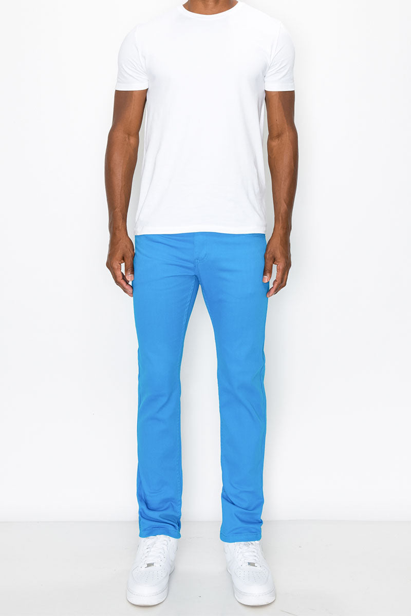 ESSENTIAL COLORED SKINNY JEANS - TURQUOISE