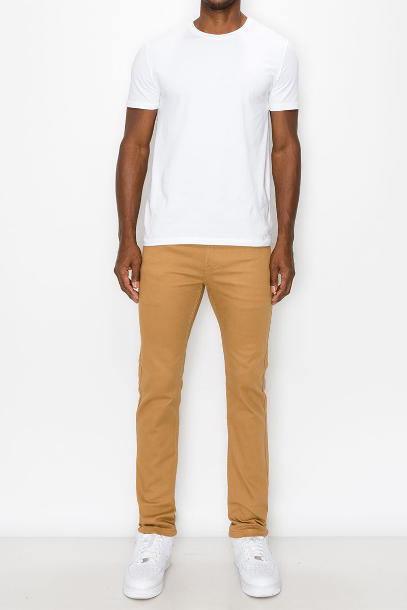ESSENTIAL COLORED SKINNY JEANS - WHEAT