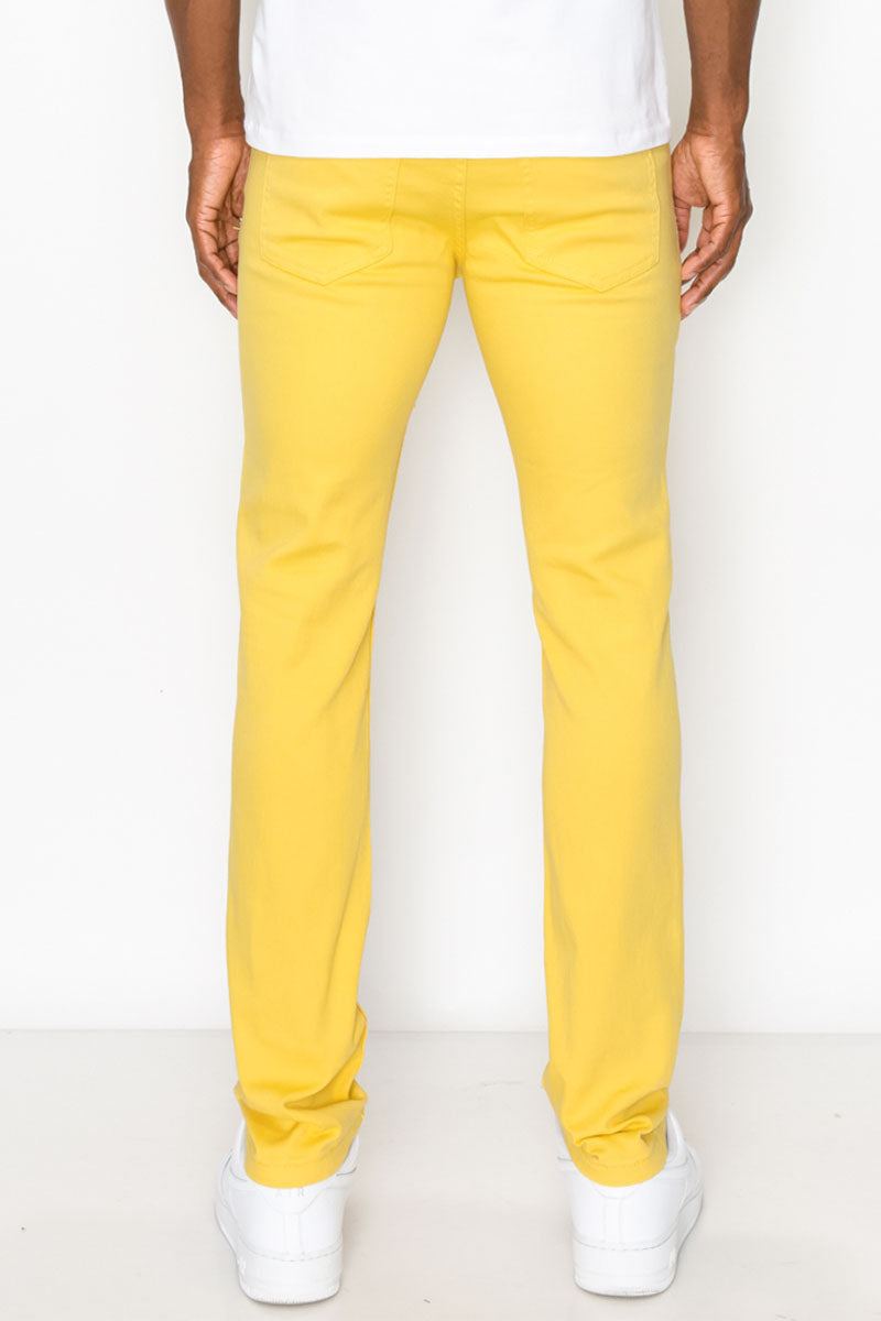 ESSENTIAL COLORED SKINNY JEANS - YELLOW
