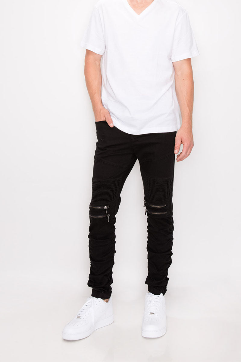 Twill Stacked Jogger Pants