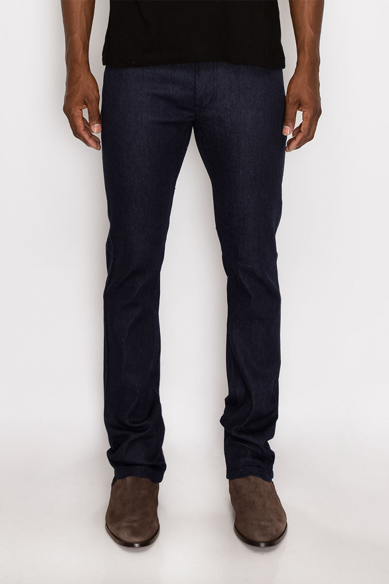 SLIM RAW DENIM JEANS - INDIGO / INDIGO