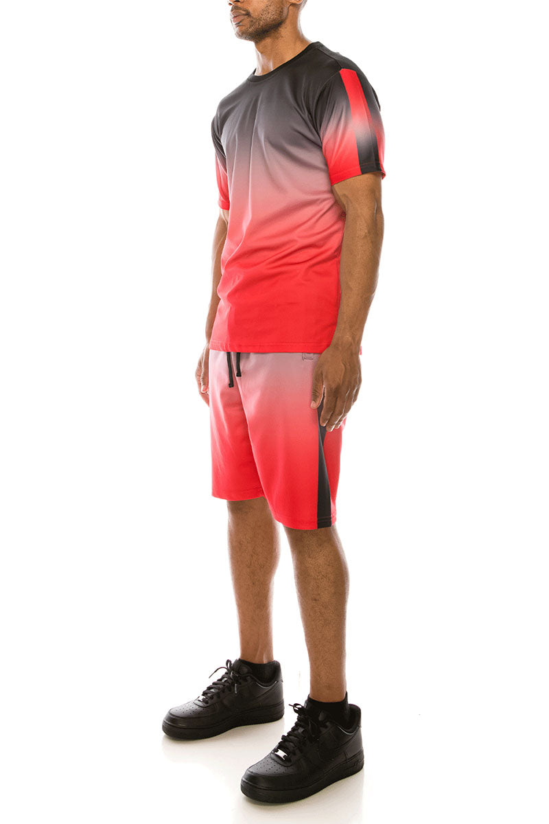 GRADATION TRACK SUITS SET - RED