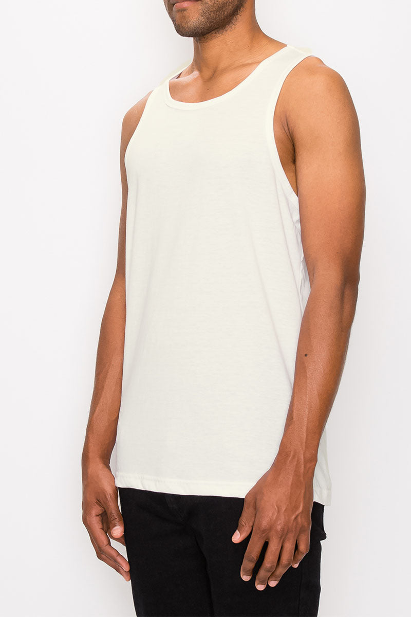 Essential Long Length Tank Top - OFF WHITE