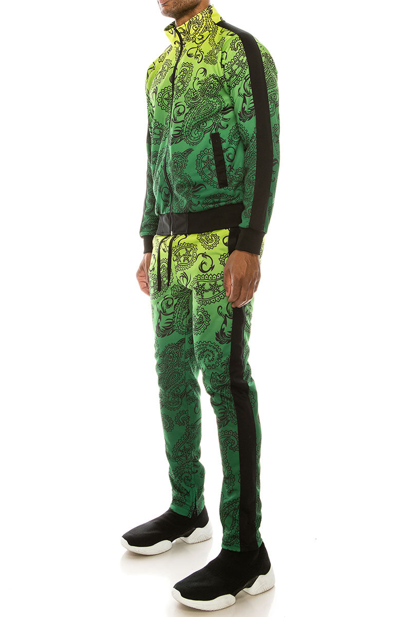 PAISLEY OMBRE TRACK SUITS SET - FROZEN YELLOW