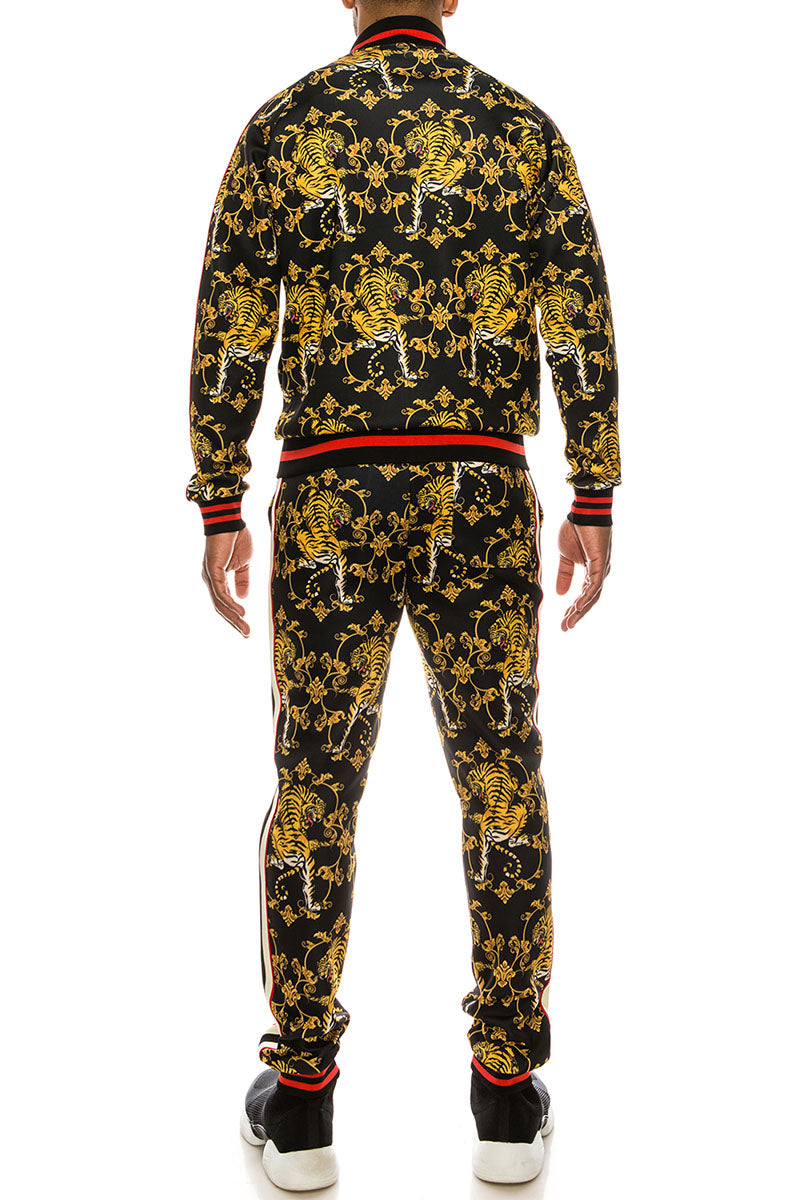 thumbnail image 2 of Men's Tiger Camo Tracksuit Set – Athletic Jacket & Pants With Waistband, Sizes S-5XL (ST568) 2 of 5