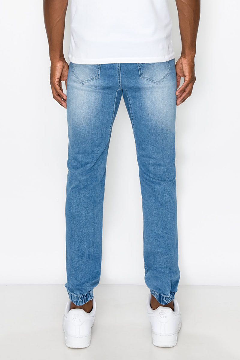 Essential Denim Jogger Pants - Light Indigo