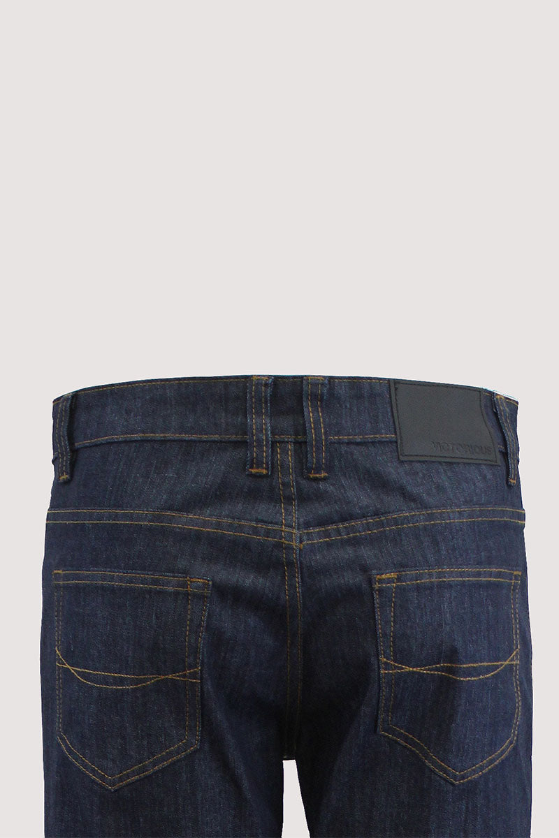 SLIM RAW DENIM JEANS - INDIGO / TIMBER