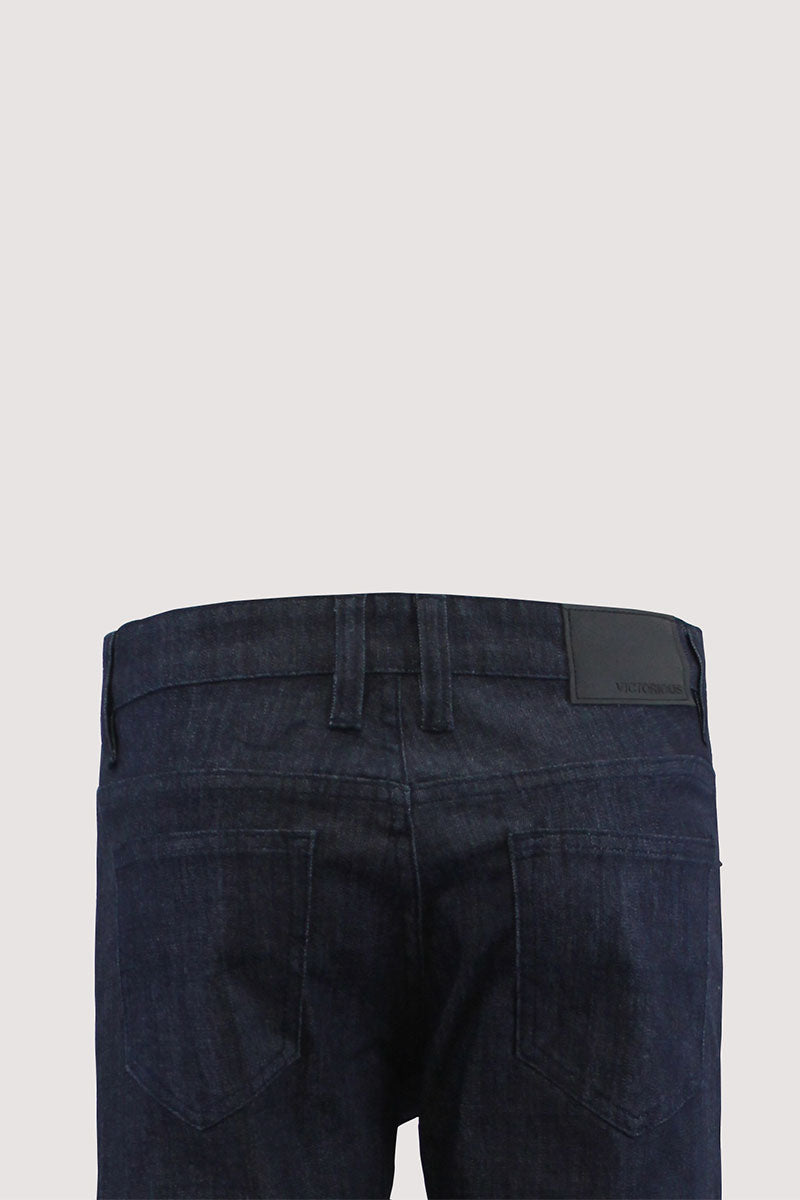 SLIM RAW DENIM JEANS - INDIGO / INDIGO
