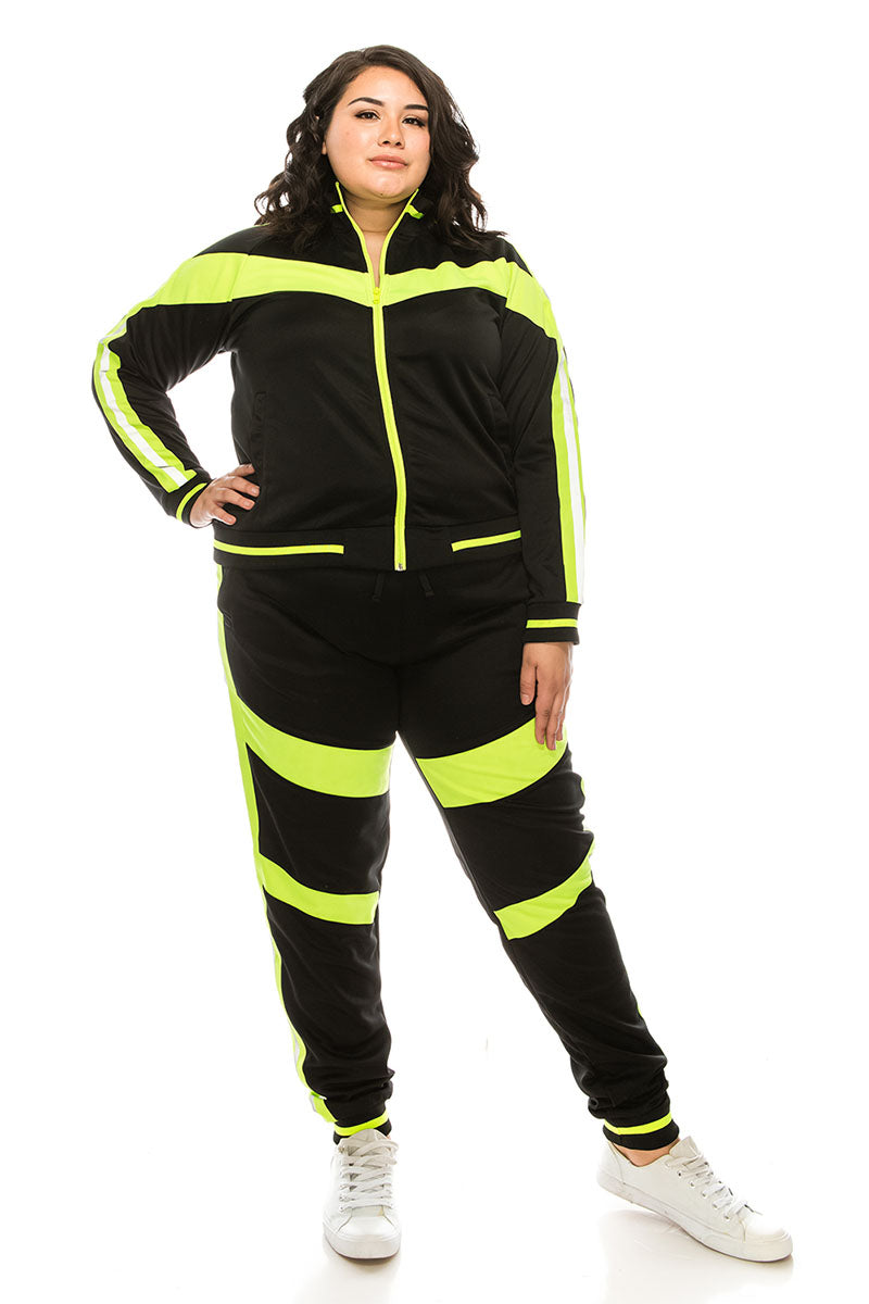 Women's Reflective Moto Track Suit (Curve)