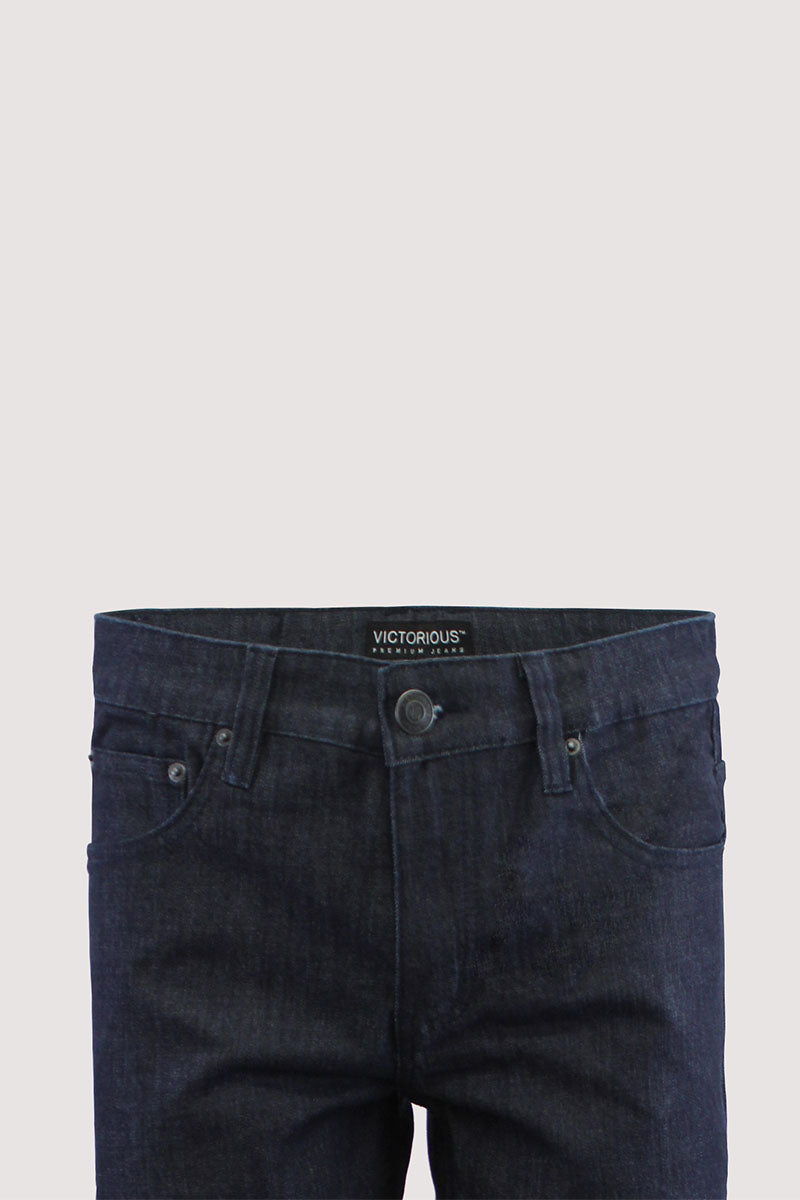 SLIM RAW DENIM JEANS - INDIGO / INDIGO