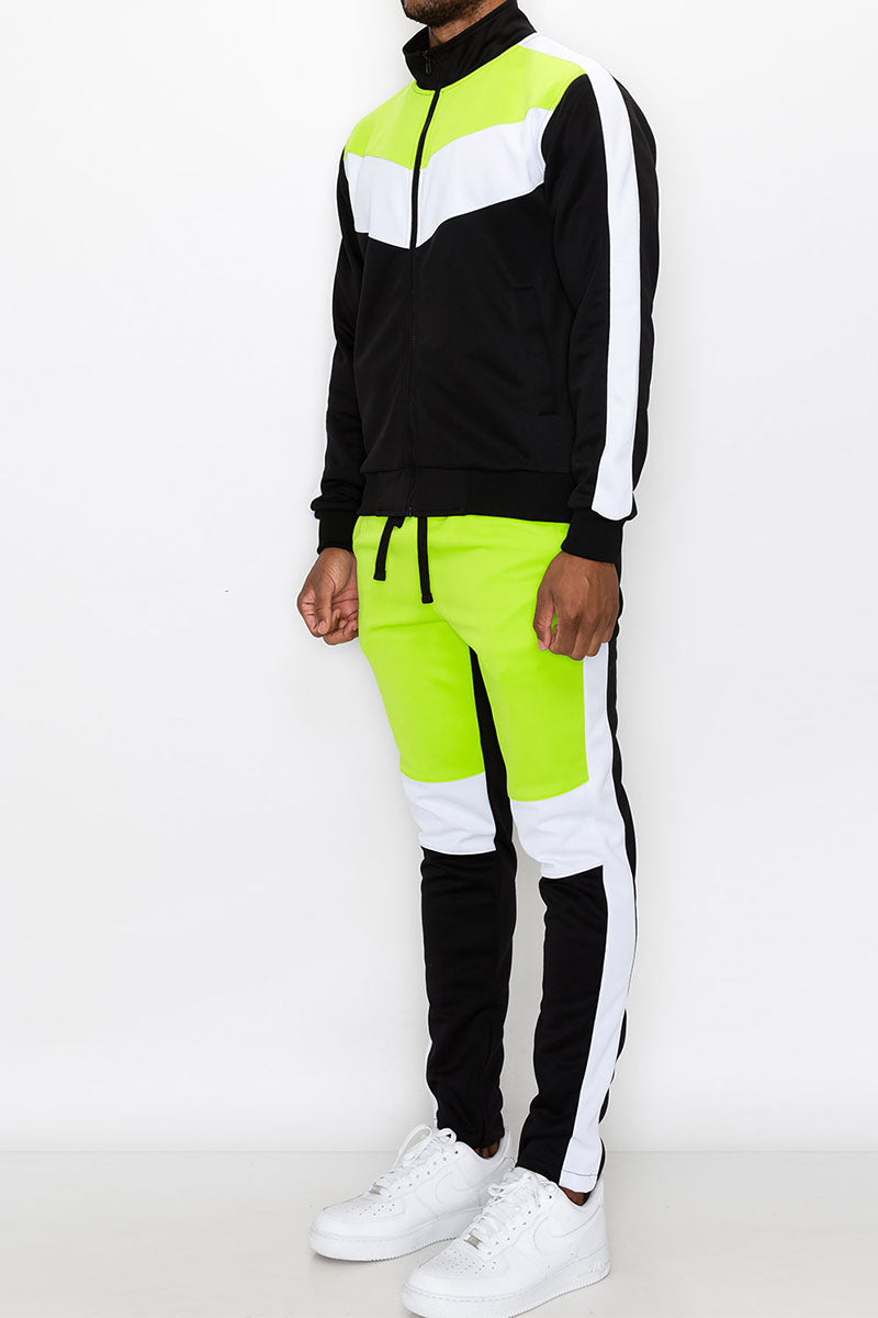 Color Block Track Suit - Frozen Yellow