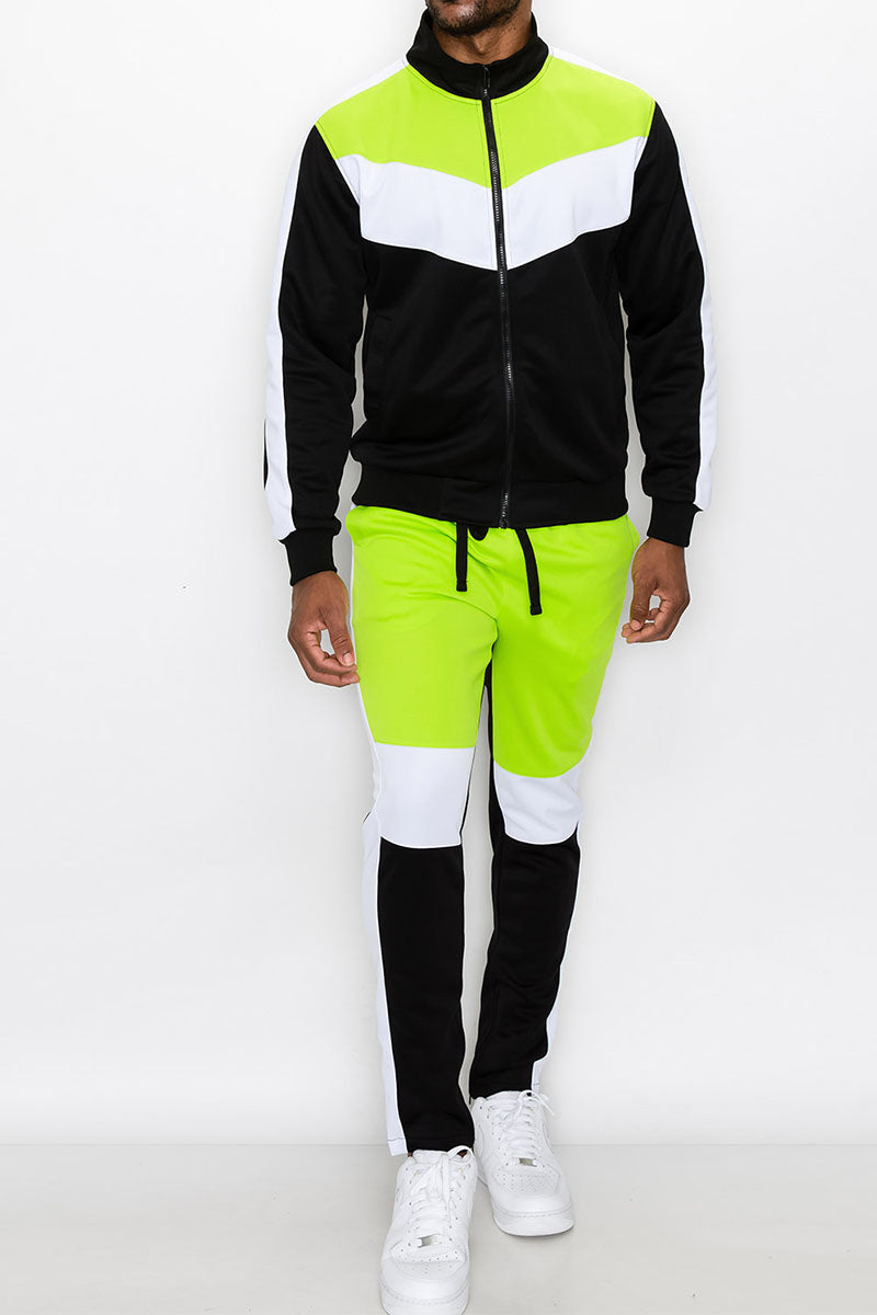 Color Block Track Suit - Frozen Yellow