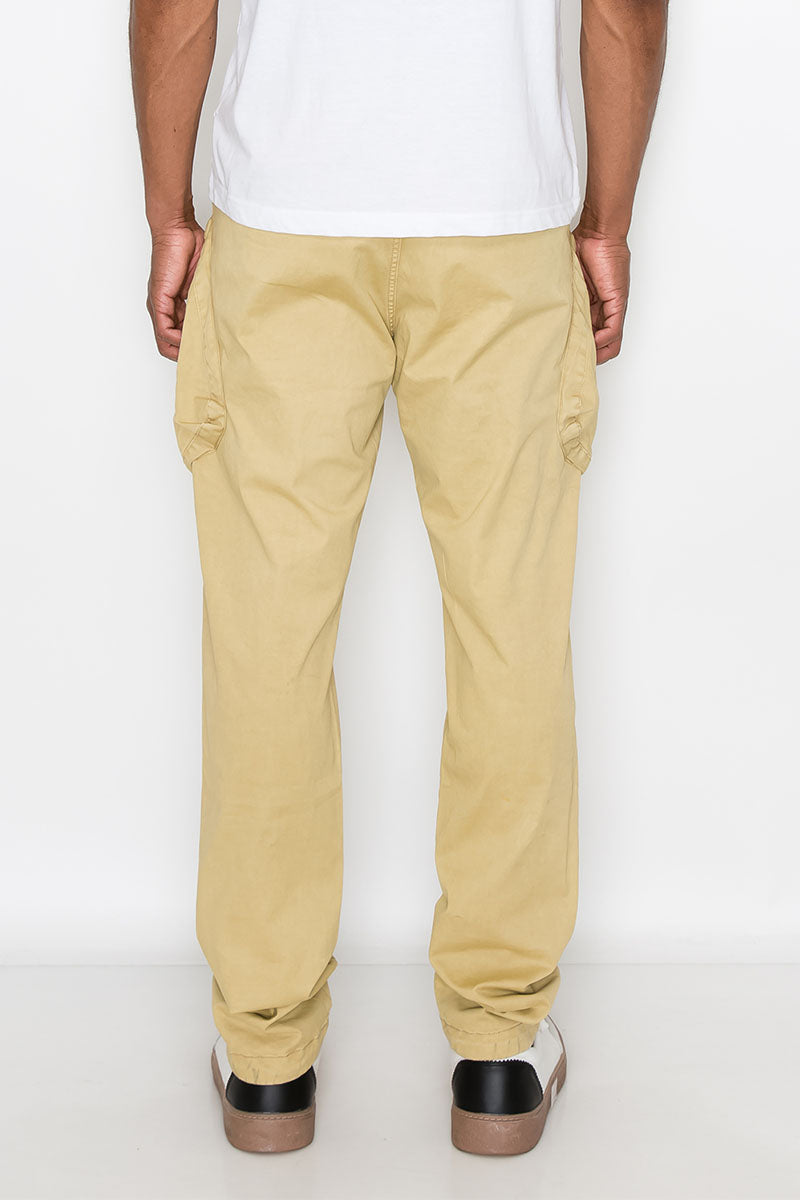 Garment Washed Zipper Cargo Pants