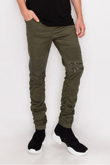 Twill Stacked Jogger Pants