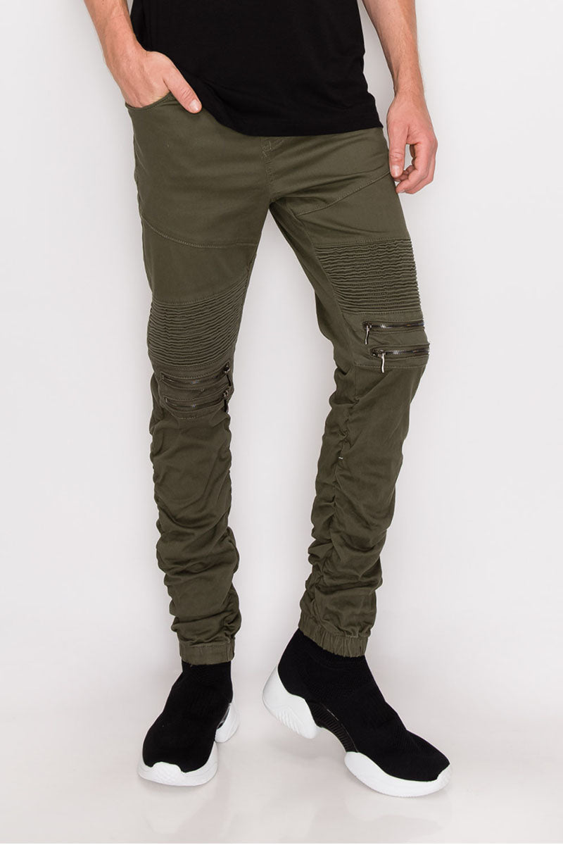 Twill Stacked Jogger Pants