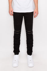 Twill Stacked Jogger Pants