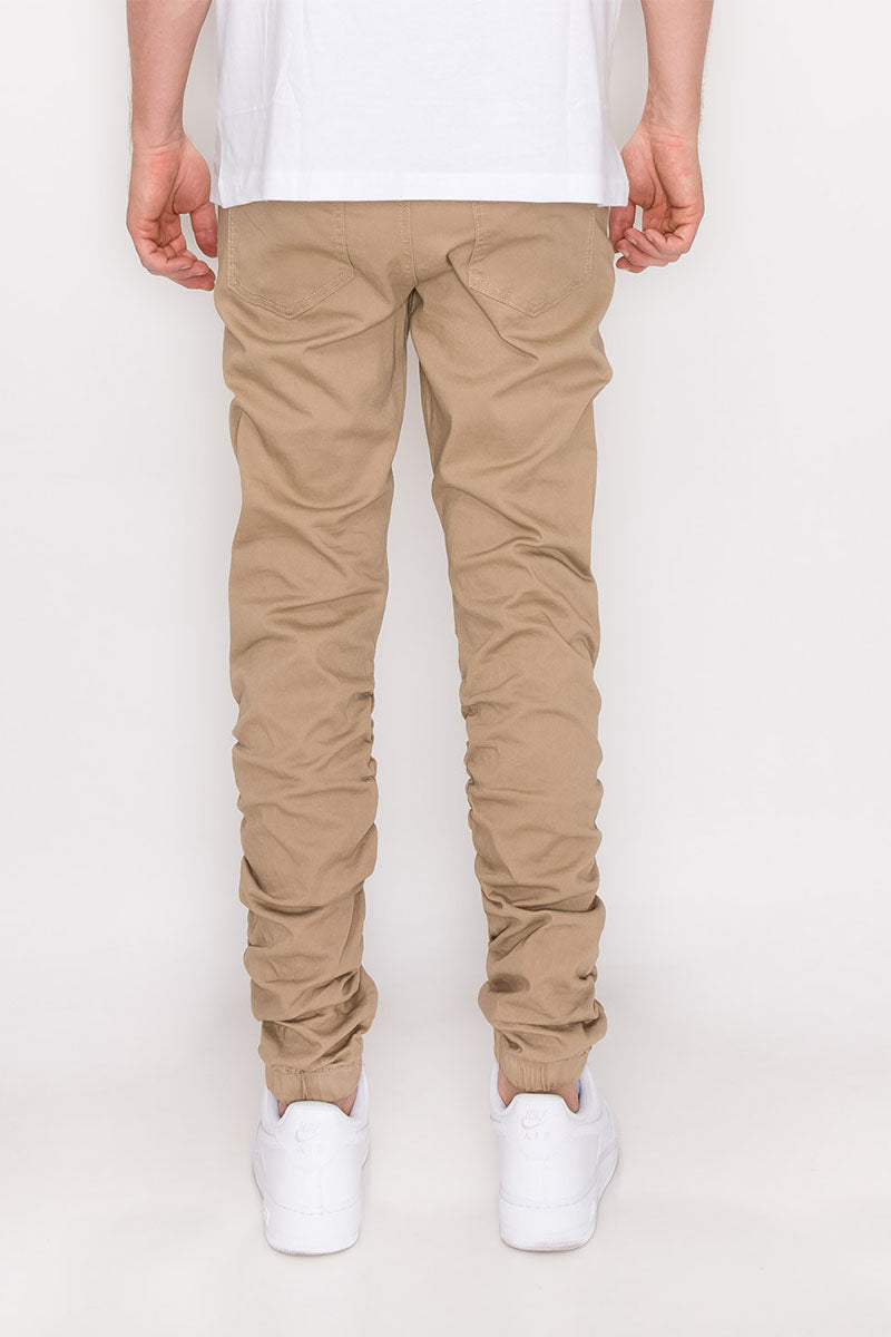 Twill Stacked Jogger Pants