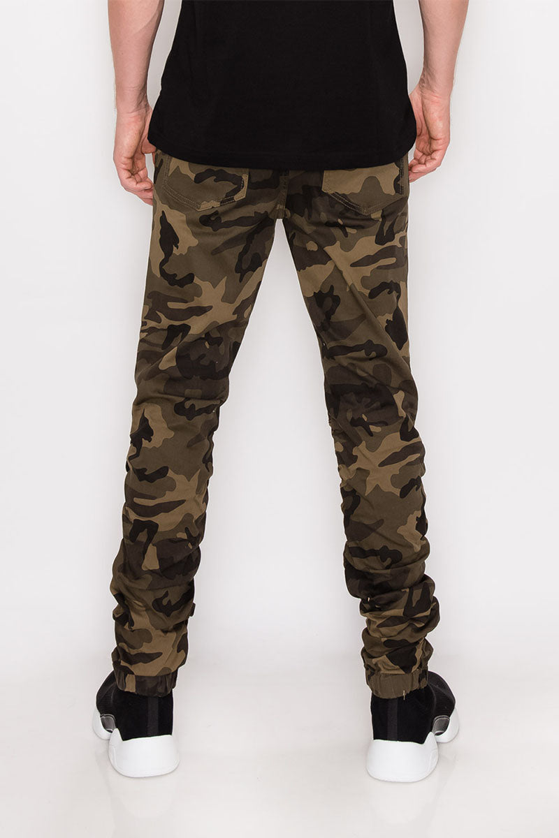 Twill Stacked Jogger Pants