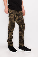 Twill Stacked Jogger Pants