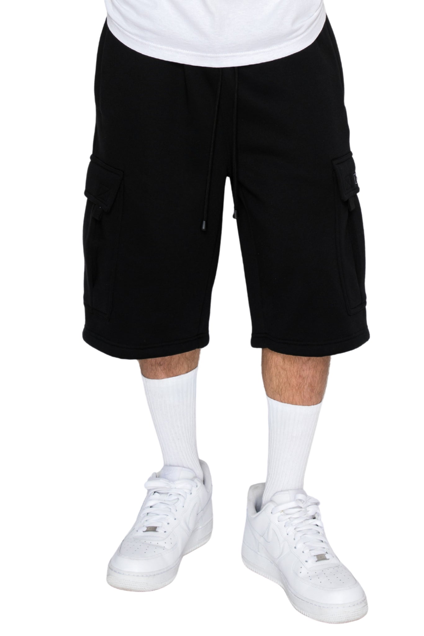 Baggy Fit Cargo Fleece Shorts