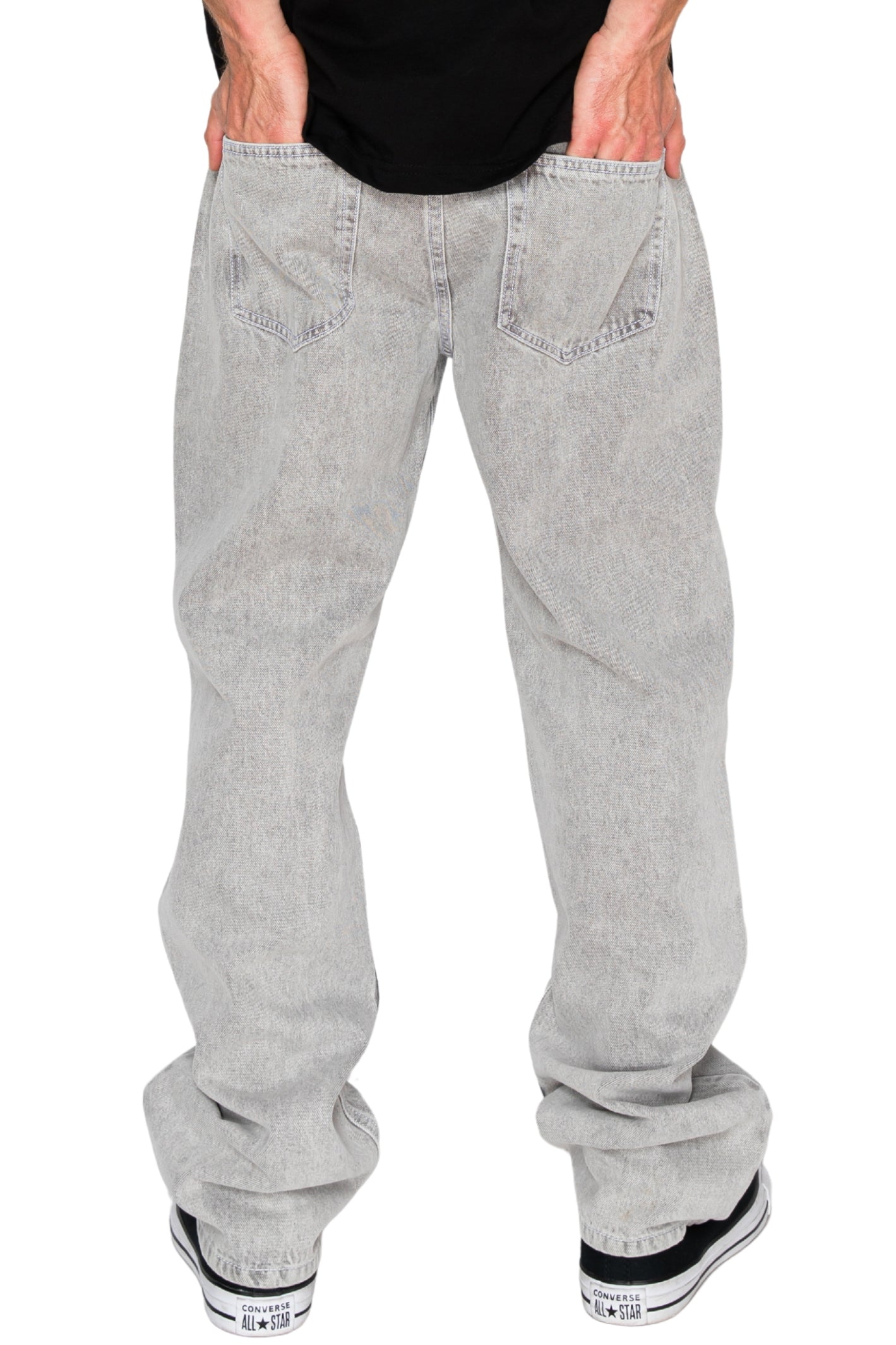 Men's ATLAS Essential Baggy Denim Jeans Grey | VICTORIOUS
