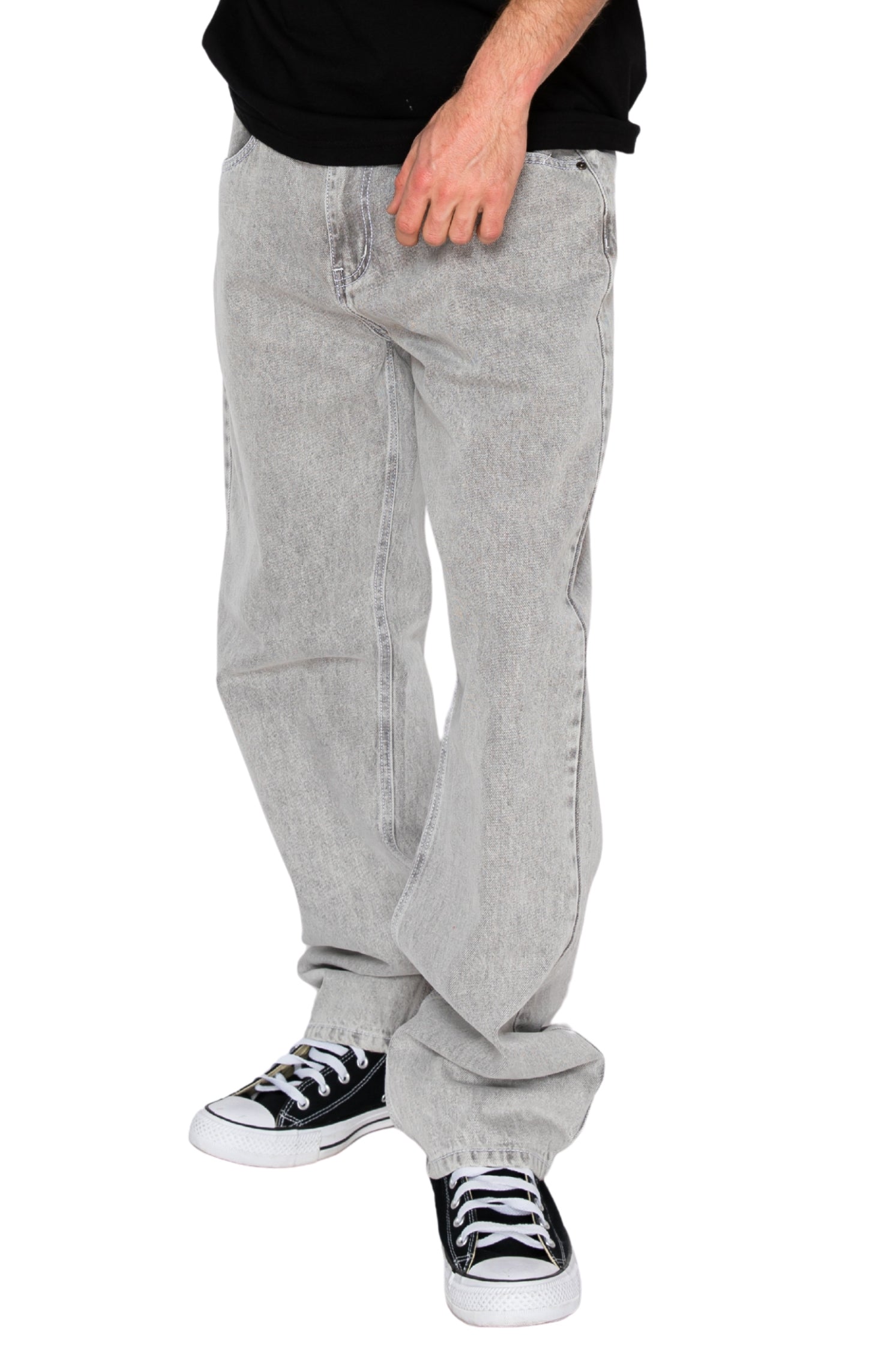 Men's ATLAS Essential Baggy Denim Jeans Grey | VICTORIOUS