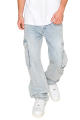 ANCHOR Baggy Fit Cargo Denim Jeans