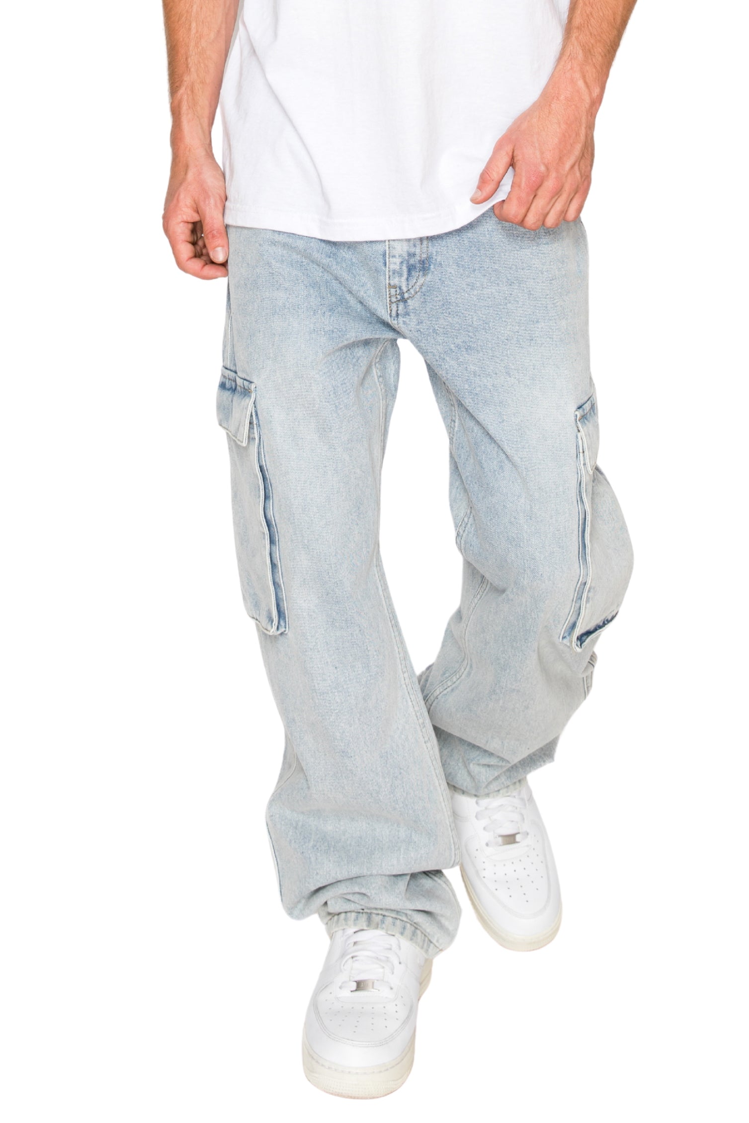 Men's ANCHOR Baggy Fit Cargo Denim Jeans | VICTORIOUS – VICTORIOUSUSA