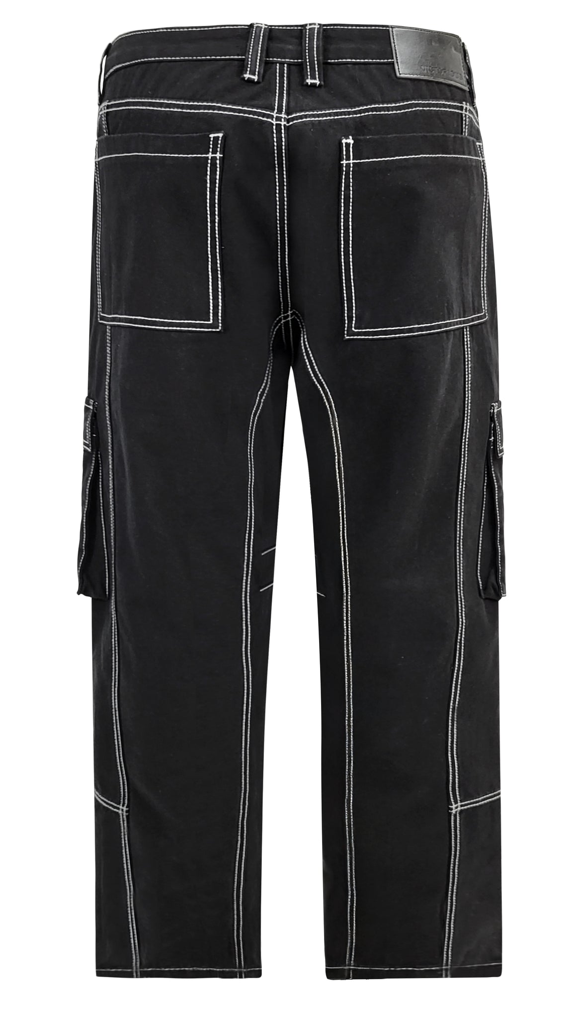 Baggy Fit Contrast Stitch Cargo Jeans