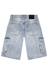 VAULT Baggy Fit Cargo Denim Shorts