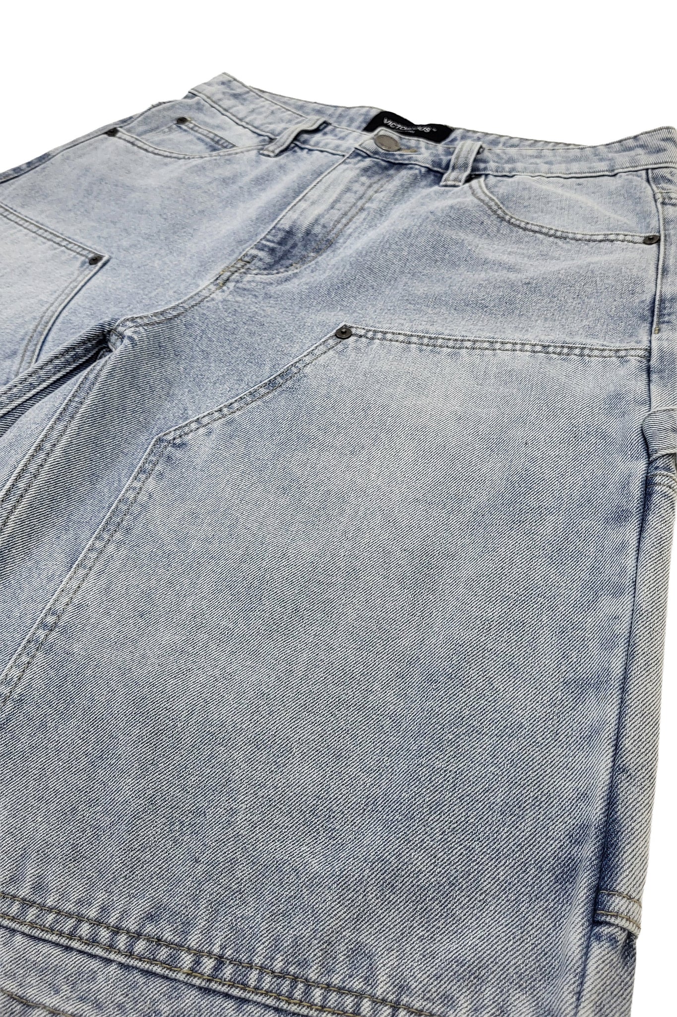 Baggy Fit Carpenter Denim Shorts