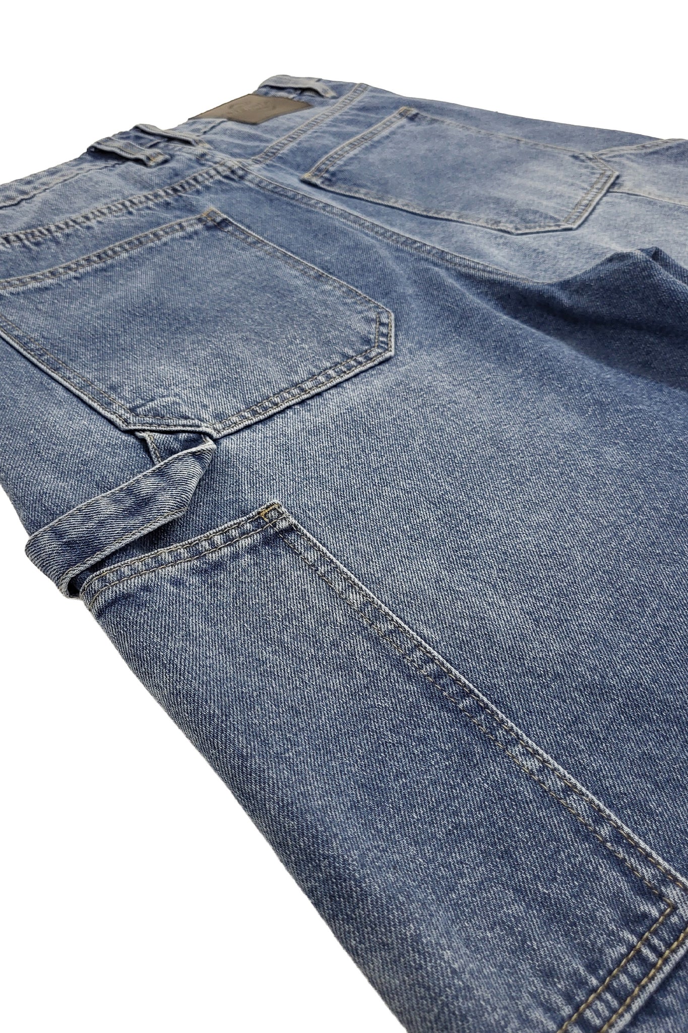 Baggy Fit Carpenter Denim Shorts