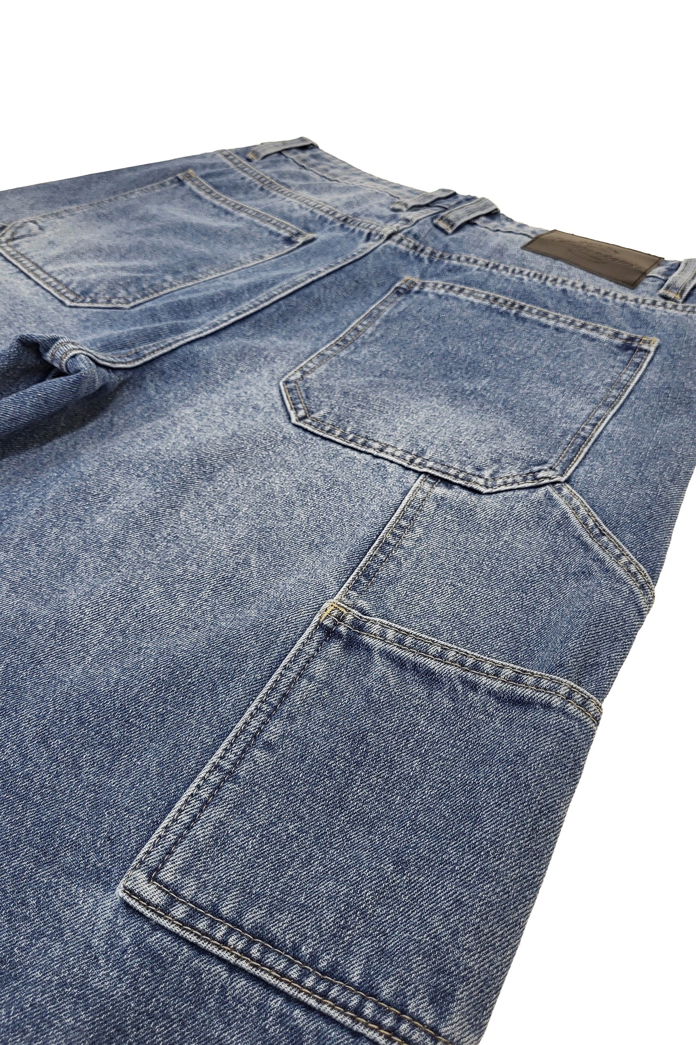 Baggy Fit Carpenter Denim Shorts