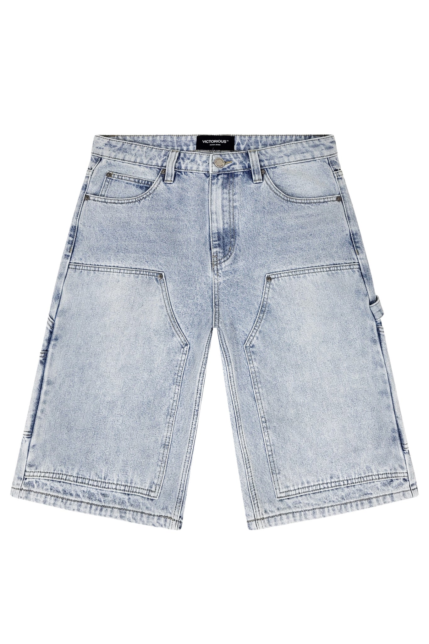 Baggy Fit Carpenter Denim Shorts