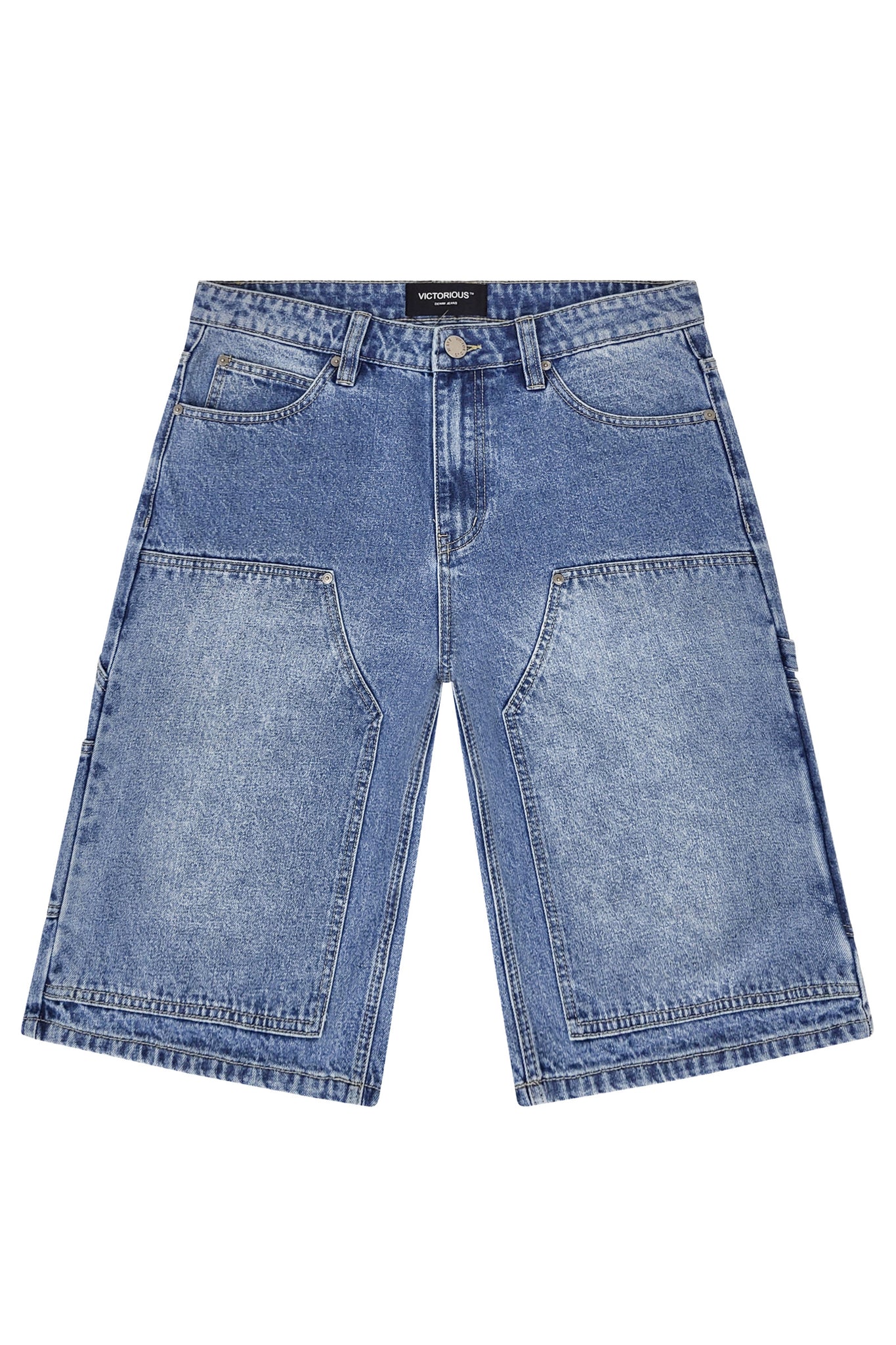 Baggy Fit Carpenter Denim Shorts