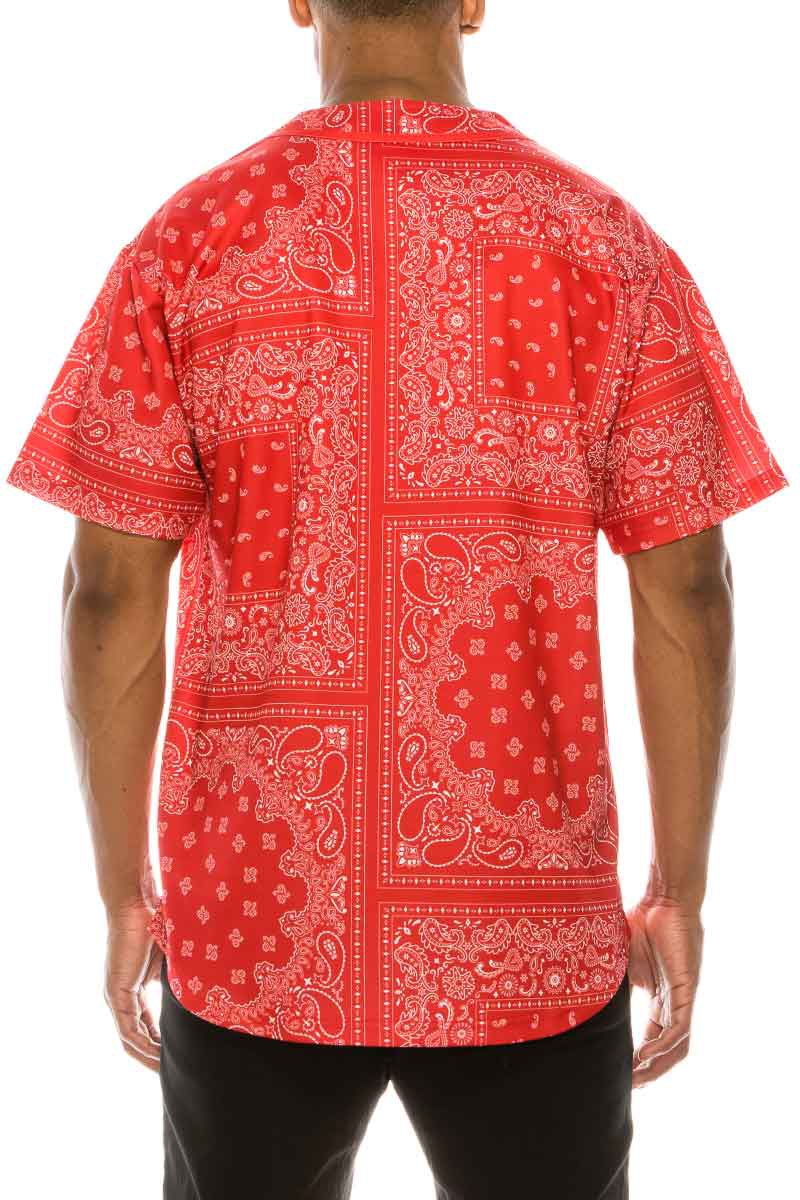 BANDANA BASEBALL JERSEY - RED
