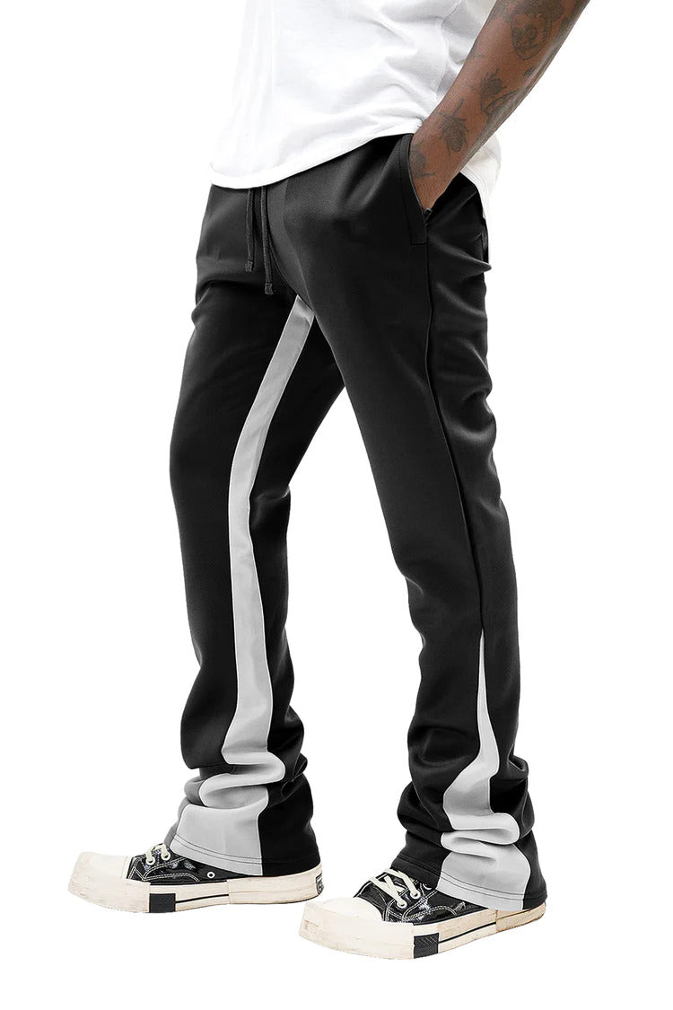Stripe Nylon Track Pants CU323 - Korean Women's Fashion | LEWKIN