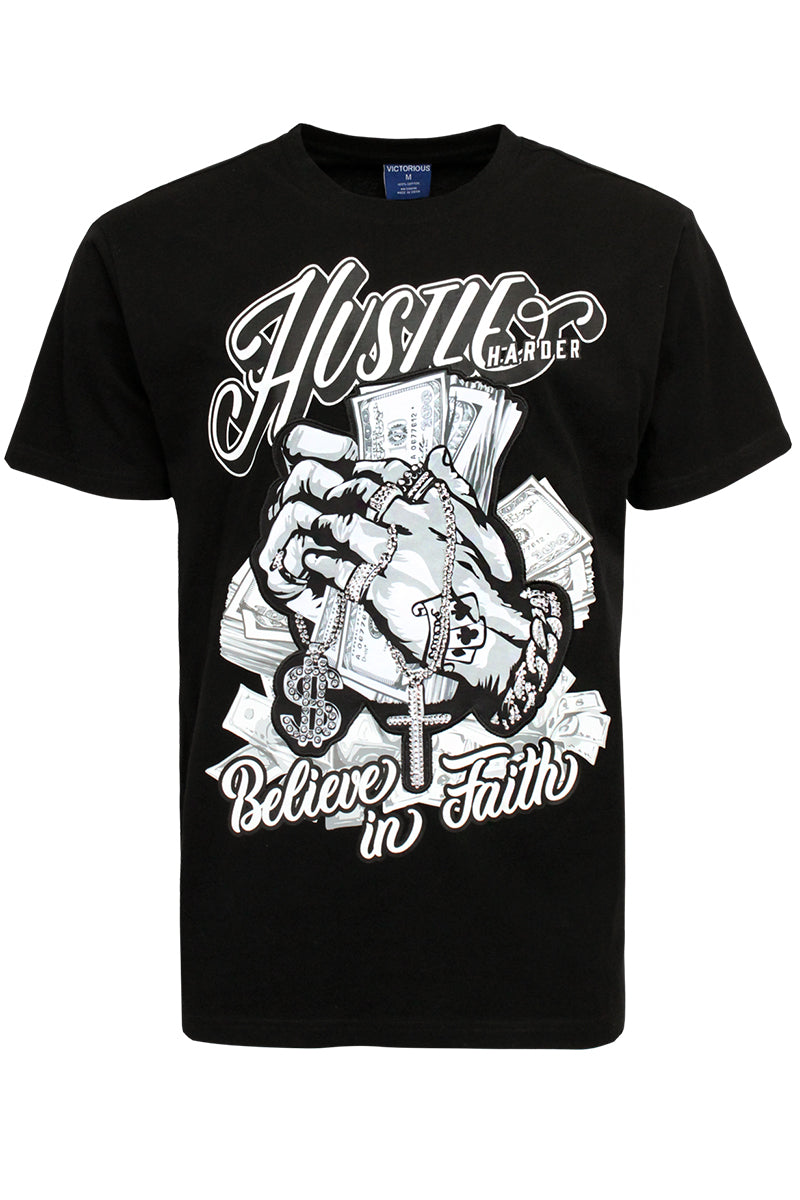 Hustle Rhinestones T-Shirts