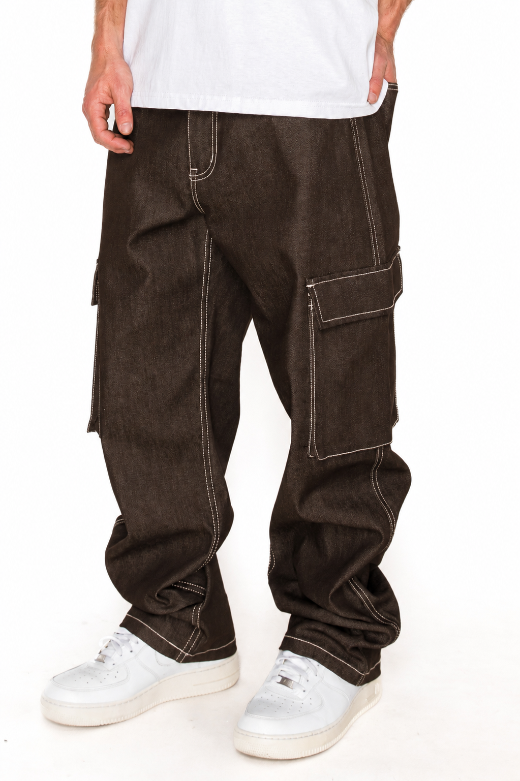 Men's VALOR Baggy Fit Raw Denim Cargo Jeans | VICTORIOUS