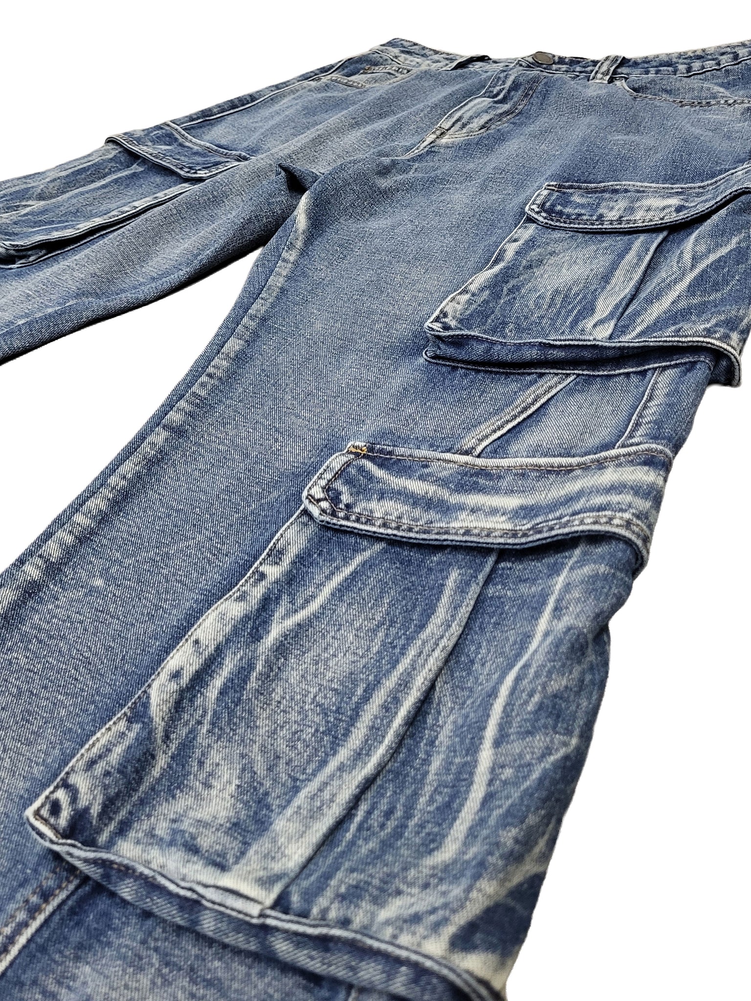 Baggy Fit Double Cargo Denim Jeans