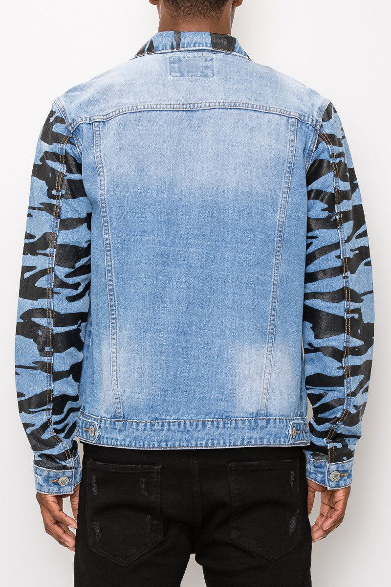 TIGER CAMO DENIM JACKET