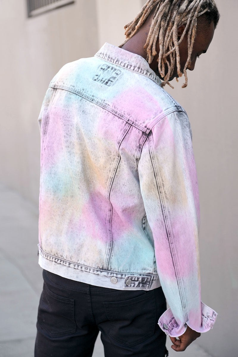 Multi Color Airbrushed Denim Jacket – VICTORIOUSUSA