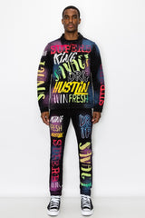 Airbrush Scribble Denim Jacket