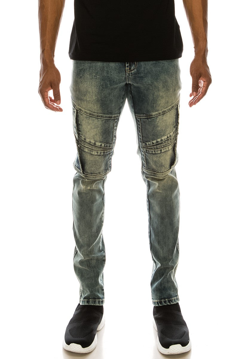 MOTO CARGO DENIM JEANS - VINTAGE