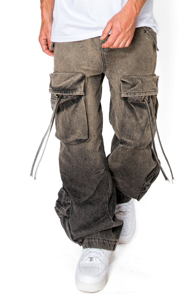 ボトムスその他 Off-White Oversized cargo jeans in burnt denim Off-White Off-White Oversized Cargo Jeans In Burnt Denim